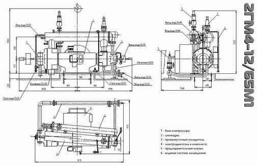 компрессор 2ГМ4-12/65М1, 2ГМ 4-12/65М1